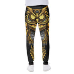 Steampunk Owl Print Scuba Joggers
