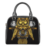 Steampunk Owl Print Shoulder Handbag
