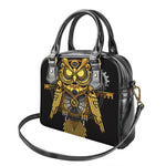 Steampunk Owl Print Shoulder Handbag