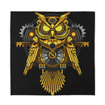Steampunk Owl Print Silk Bandana