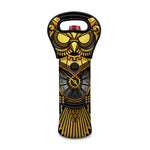 Steampunk Owl Print Single Neoprene Wine Tote