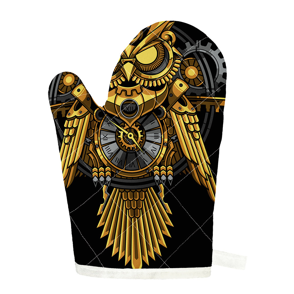 Steampunk Owl Print Single Oven Mitt
