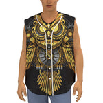 Steampunk Owl Print Sleeveless Baseball Jersey