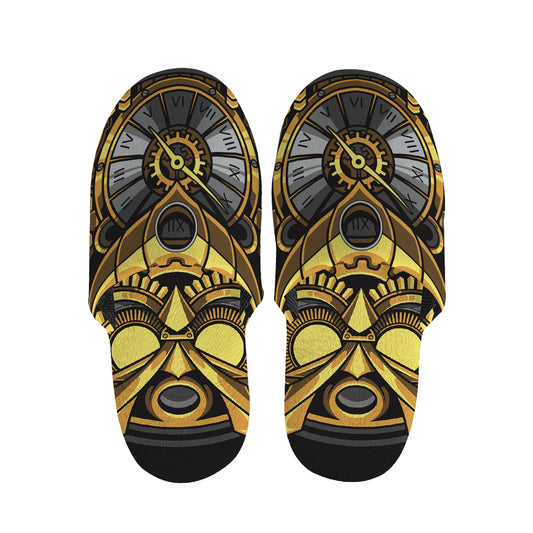 Steampunk Owl Print Slippers