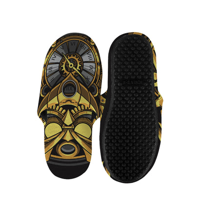 Steampunk Owl Print Slippers