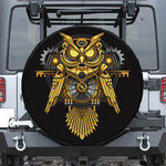 Steampunk Owl Print Tire Cover