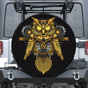 Steampunk Owl Print Tire Cover