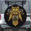 Steampunk Owl Print Tire Cover