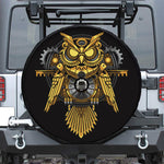 Steampunk Owl Print Tire Cover With Camera Hole