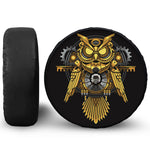 Steampunk Owl Print Tire Cover With Camera Hole