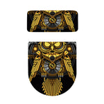 Steampunk Owl Print Toilet Lid And Tank Cover Set