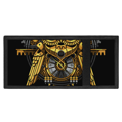 Steampunk Owl Print Trifold Wallet