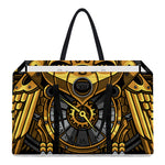 Steampunk Owl Print Utility Tote Bag