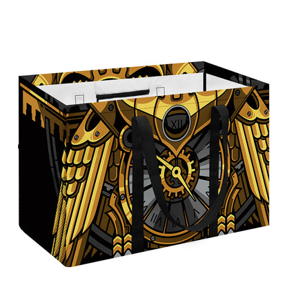Steampunk Owl Print Utility Tote Bag