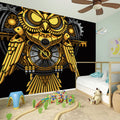 Steampunk Owl Print Wall Sticker