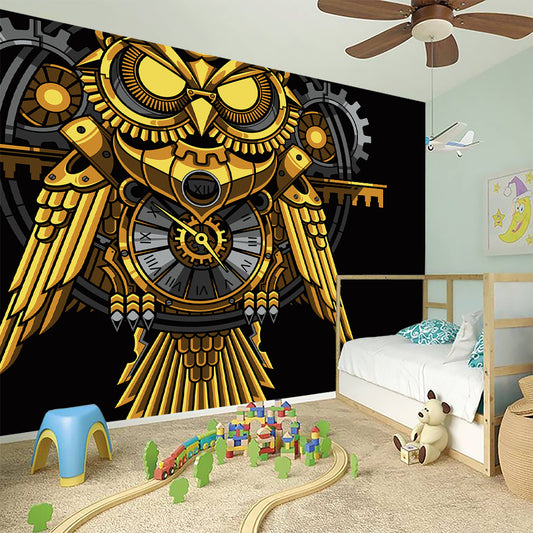 Steampunk Owl Print Wall Sticker