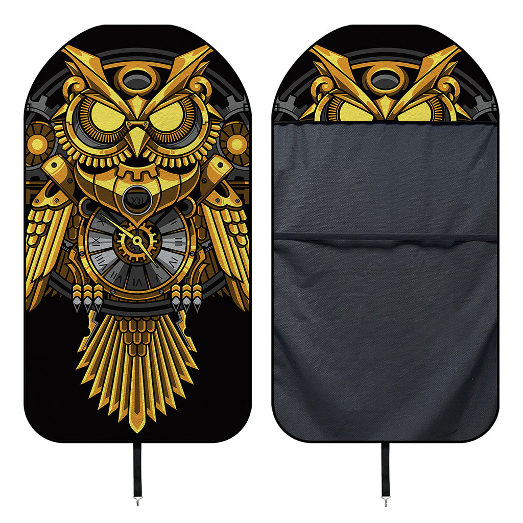 Steampunk Owl Print Waterproof Car Seat Cover