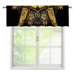 Steampunk Owl Print Window Valance