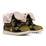 Steampunk Owl Print Winter Boots