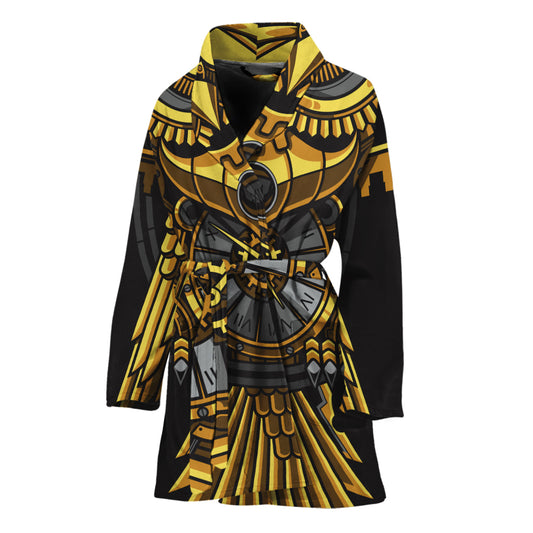 Steampunk Owl Print Women's Bathrobe