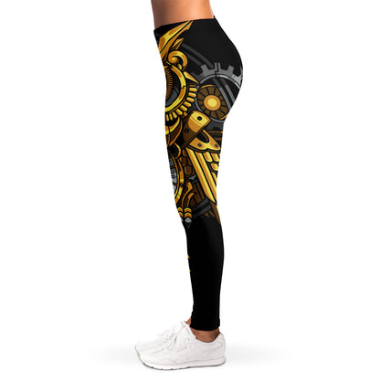 Steampunk Owl Print Women's Leggings