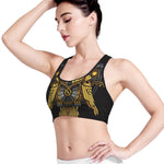 Steampunk Owl Print Women's Sports Bra
