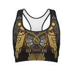 Steampunk Owl Print Women's Sports Bra