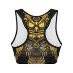 Steampunk Owl Print Women's Sports Bra