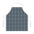 Steel Blue And Black Buffalo Check Print Adjustable Apron