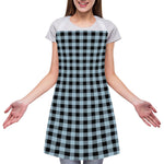 Steel Blue And Black Buffalo Check Print Adjustable Apron