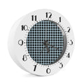 Steel Blue And Black Buffalo Check Print Alarm Clock