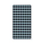 Steel Blue And Black Buffalo Check Print Baby Crib Sheet