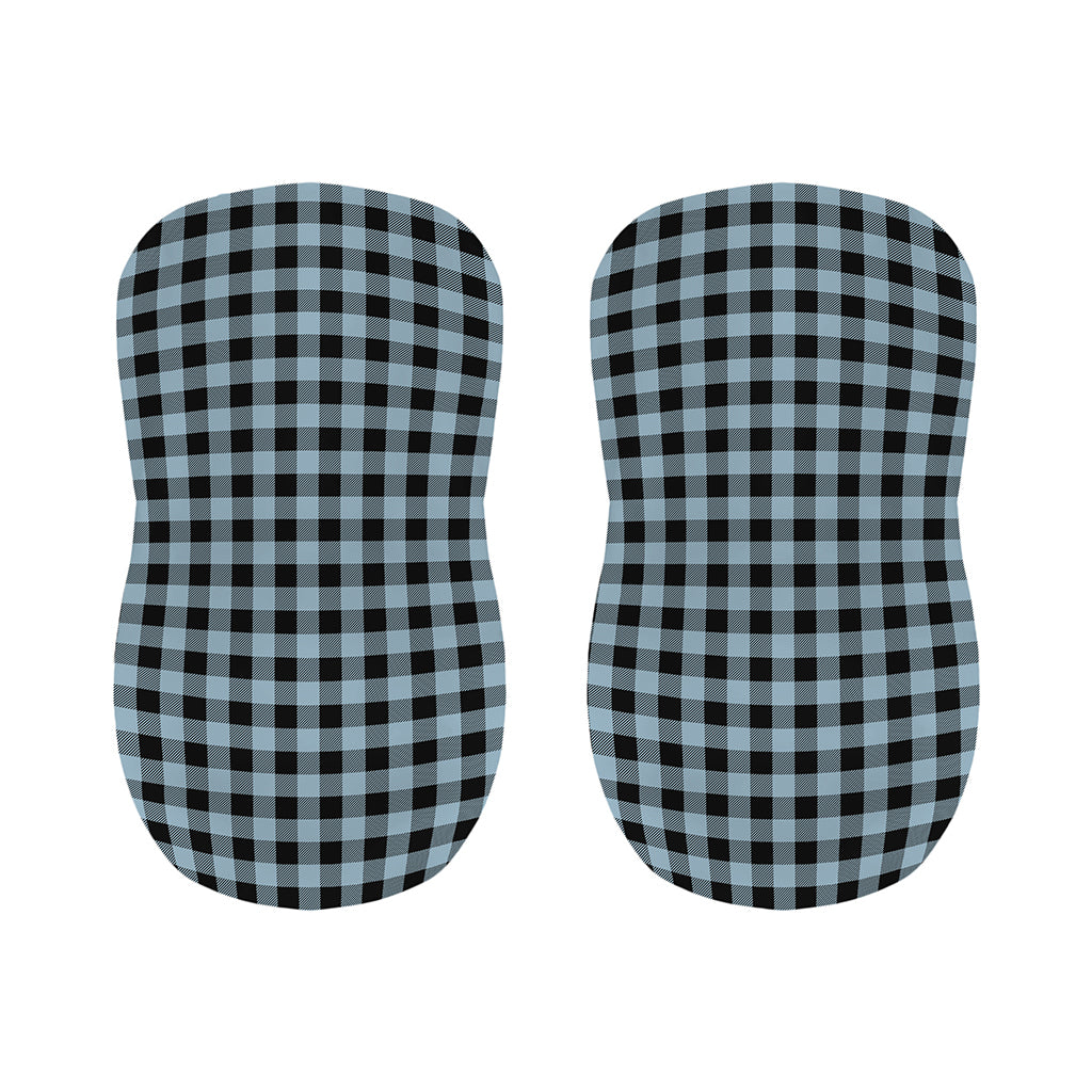 Steel Blue And Black Buffalo Check Print Bar Stool Covers