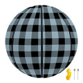 Steel Blue And Black Buffalo Check Print Basketball