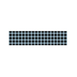 Steel Blue And Black Buffalo Check Print Bed Runner