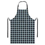 Steel Blue And Black Buffalo Check Print Bib Apron With Pocket