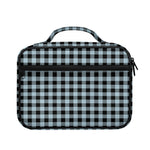 Steel Blue And Black Buffalo Check Print Briefcase Bible Bag