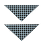 Steel Blue And Black Buffalo Check Print Dog Bandana