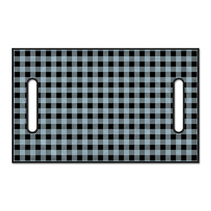 Steel Blue And Black Buffalo Check Print Golf Cart Seat Cover