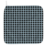 Steel Blue And Black Buffalo Check Print Hand Towel