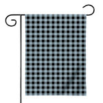 Steel Blue And Black Buffalo Check Print House Flag