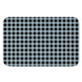 Steel Blue And Black Buffalo Check Print Indoor Door Mat