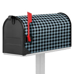 Steel Blue And Black Buffalo Check Print Mailbox Cover