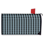 Steel Blue And Black Buffalo Check Print Mailbox Cover