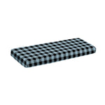 Steel Blue And Black Buffalo Check Print Piano Keyboard Cover