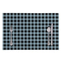 Steel Blue And Black Buffalo Check Print Placemat