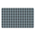Steel Blue And Black Buffalo Check Print Polyester Doormat