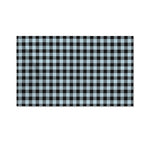 Steel Blue And Black Buffalo Check Print Polyester Flag
