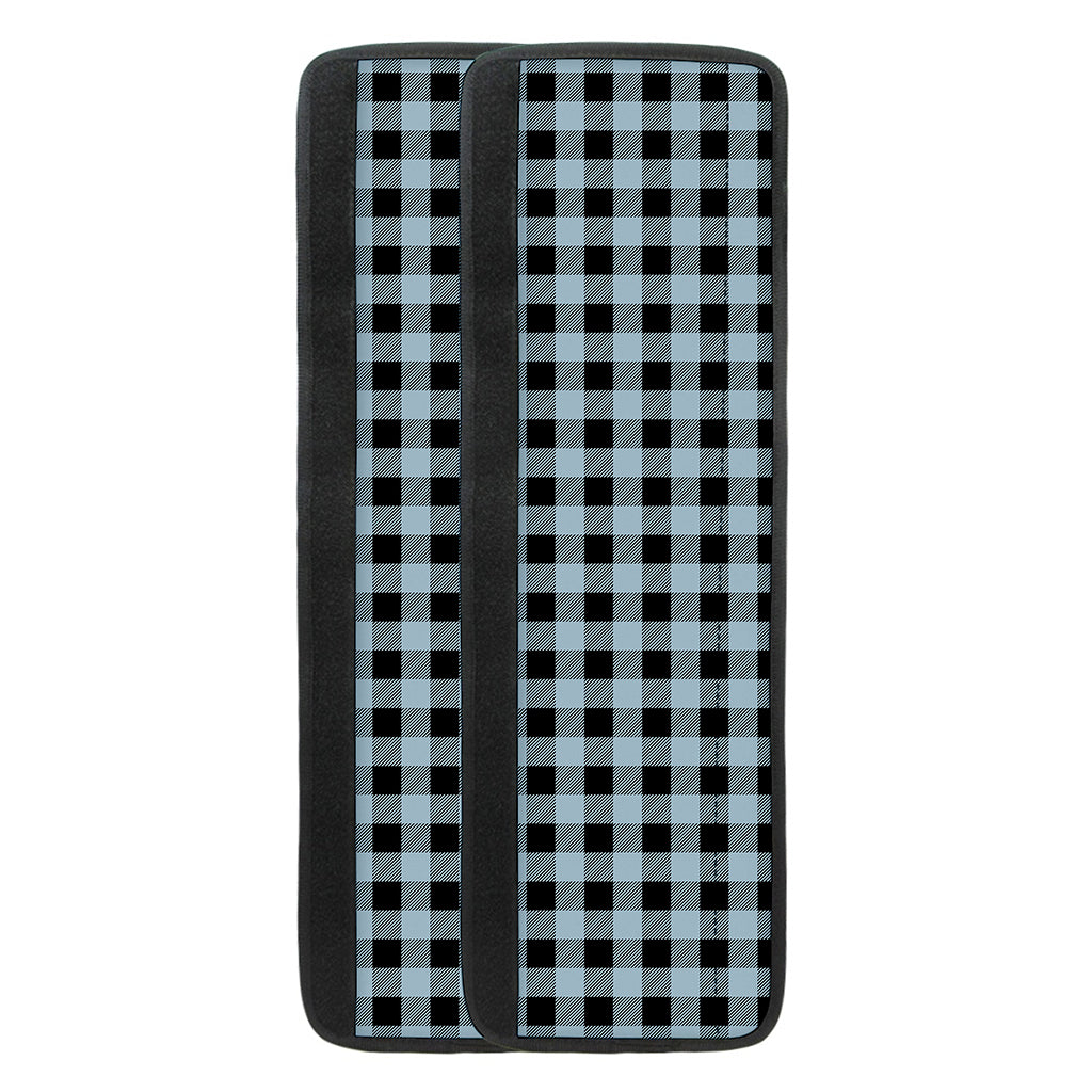 Steel Blue And Black Buffalo Check Print Refrigerator Handle Covers