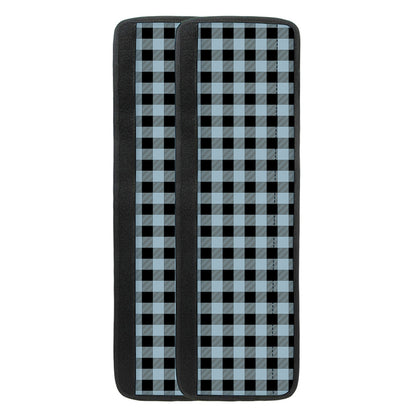 Steel Blue And Black Buffalo Check Print Refrigerator Handle Covers